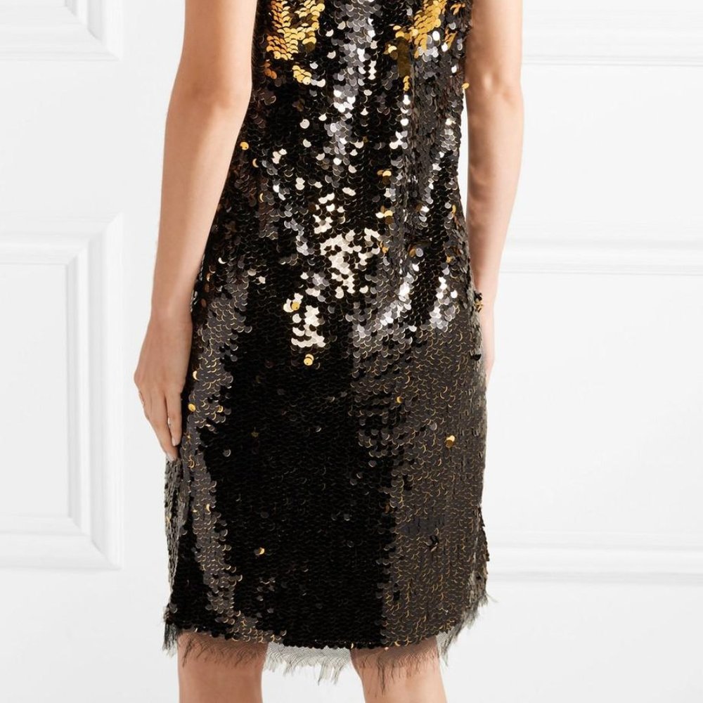 NWT Rejina Pyo Faye Poplin Sequin Tulle Dress - Picture 7 of 9